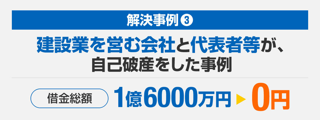 建設業を営む会社と代表者等が自己破産をした事例